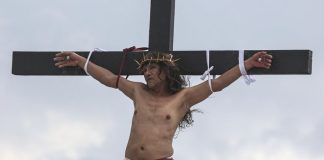 A Filipino villager is nailed to a cross for the 35th time on Good Friday A Filipino villager is nailed to a cross for the 35th time on Good Friday