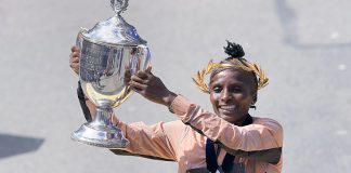 Hellen Obiri claims back-to-back Boston Marathon titles, leading Kenyan women’s podium sweep