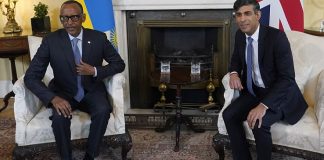 Rwandan president meets with UK PM at 10 Downing Street